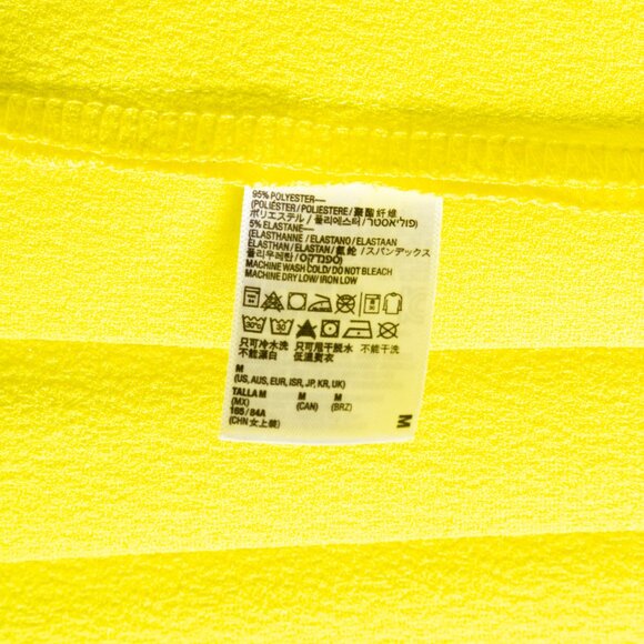 American Apparel Lime Neon Yellow Green Crepe Pleated Mini Skirt - Medium - Picture 8 of 9